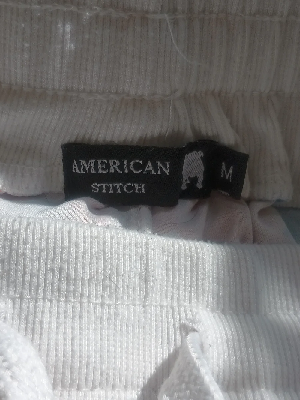 American Stitch Men's Tropical White Ribbed Waistband Shorts Size M